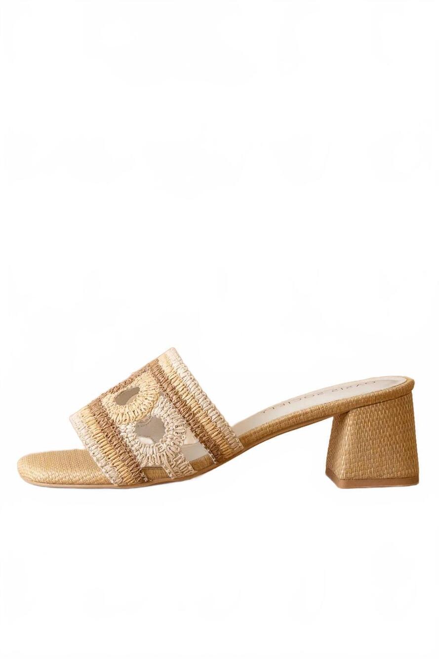 NEW OASIS SOCIETY women's gia mule heels sandals in beige